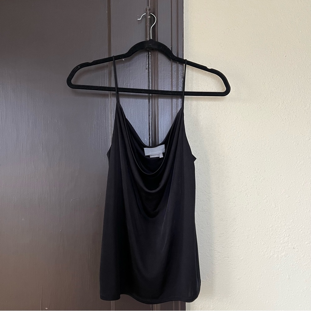Anthropologie - Black Cowl Neck Slip Tank